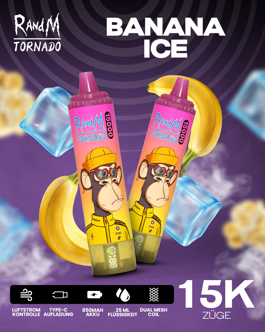 Banana Ice - RandM Tornado Vape - Offizieller Store