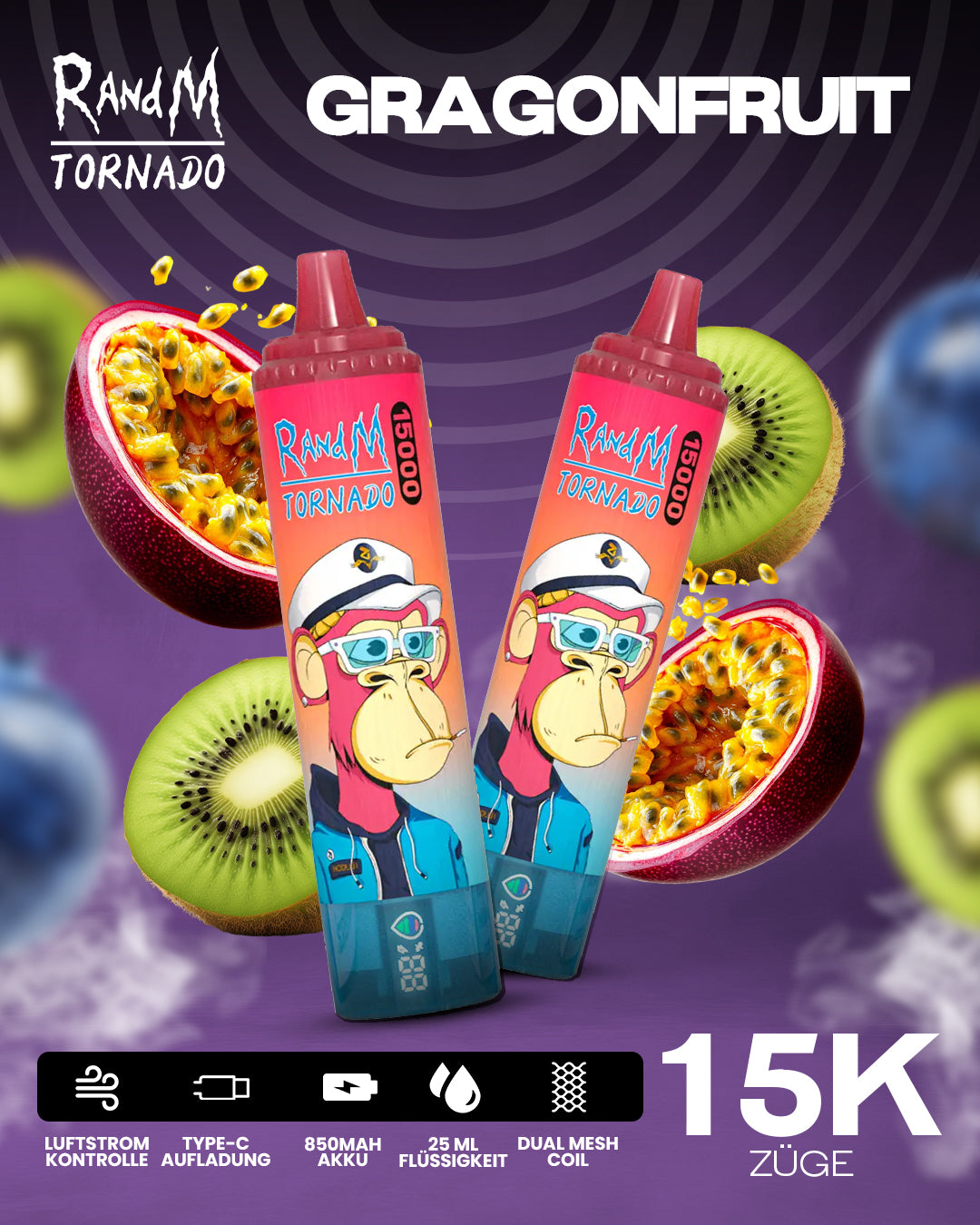Dragonfruit - RandM Tornado Vape - Offizieller Store