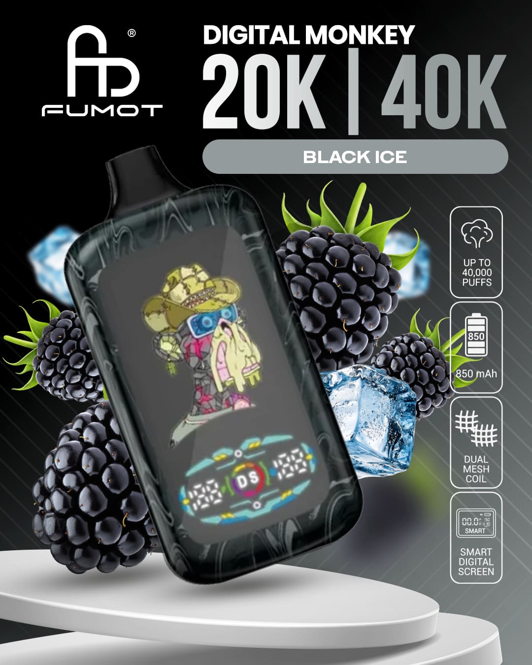 Fumot Digital Monkey 20K/40K - Black Ice