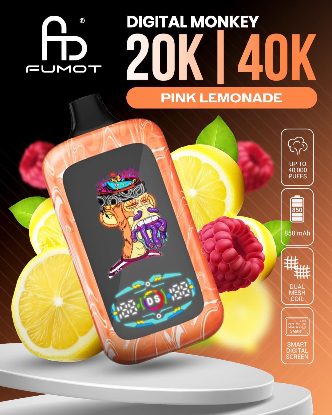 Fumot Digital Monkey 20K/40K - Pink Lemonade