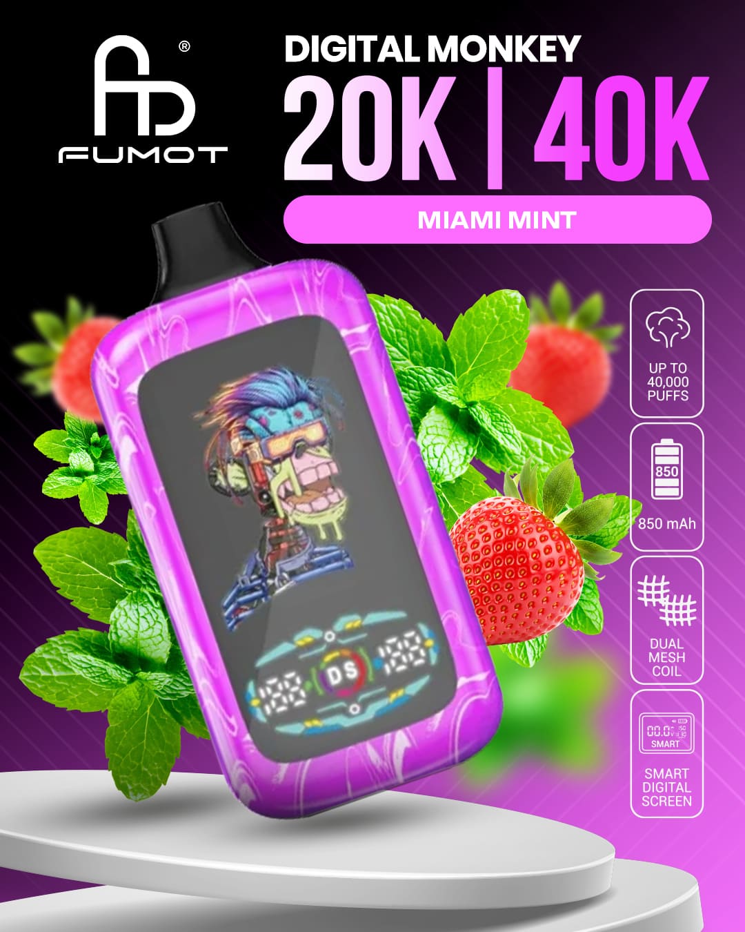 Fumot Digital Monkey 20K/40K - Miami Mint