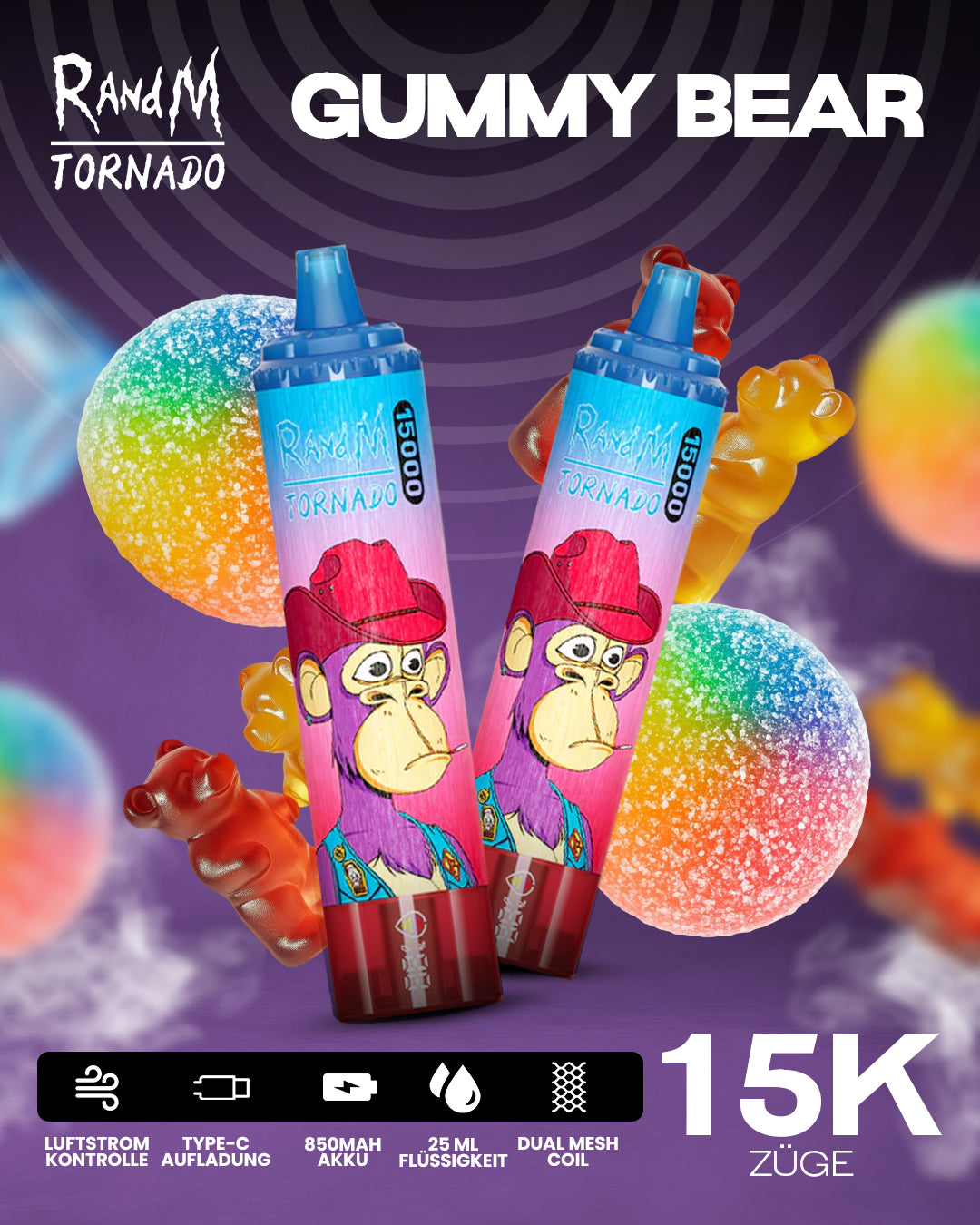 Gummybear - RandM Tornado Vape - Offizieller Store