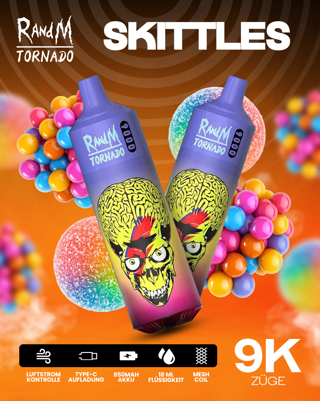 Skittles - RandM Tornado Vape - Offizieller Store
