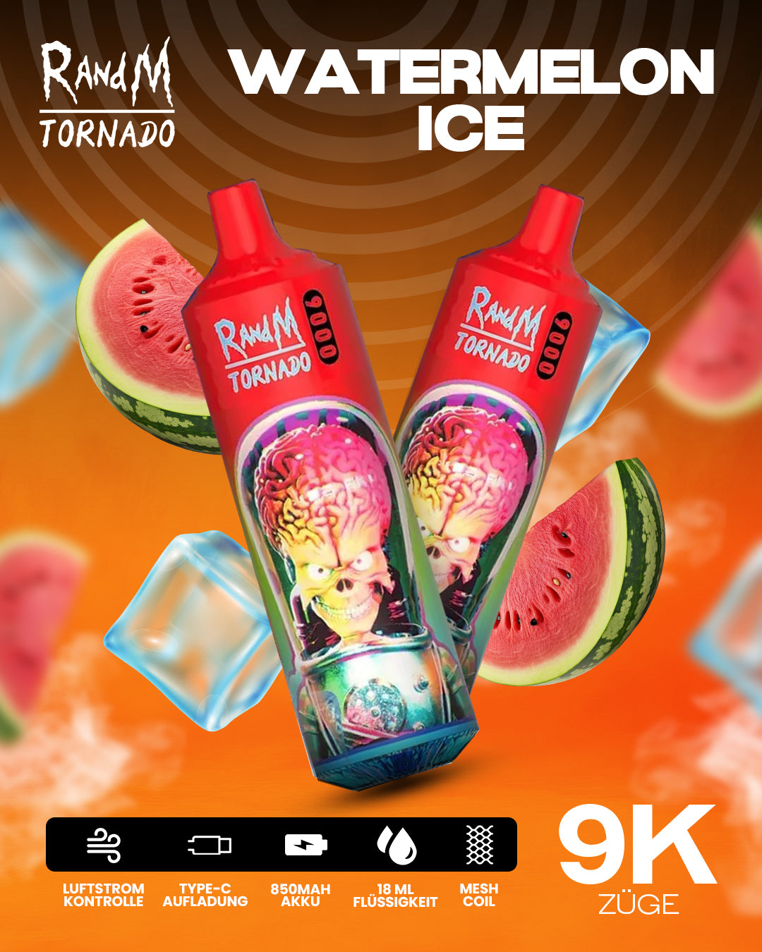 Watermelon Ice - RandM Tornado Vape - Offizieller Store