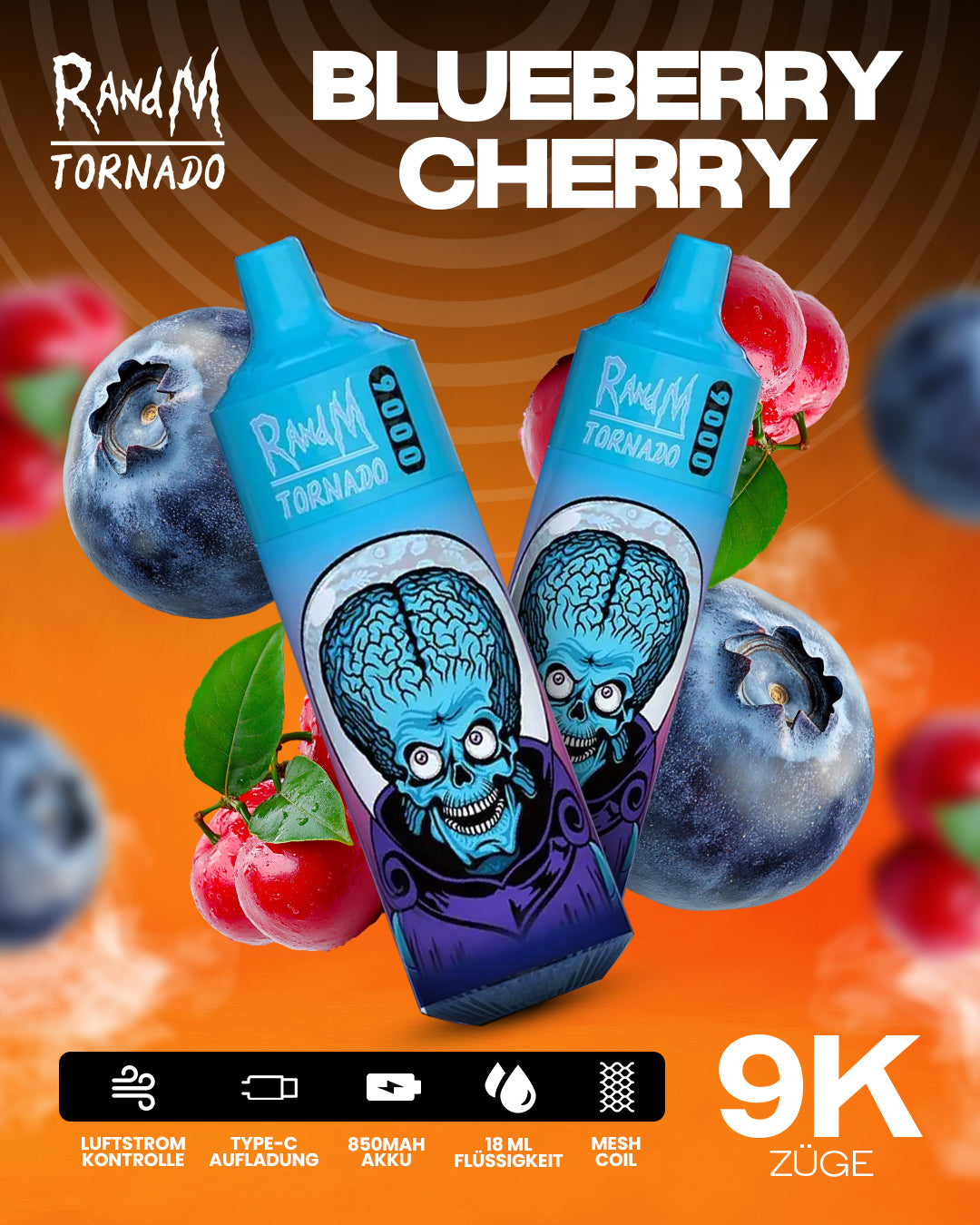 Blueberry Cherry Cranberry - RandM Tornado Vape - Offizieller Store