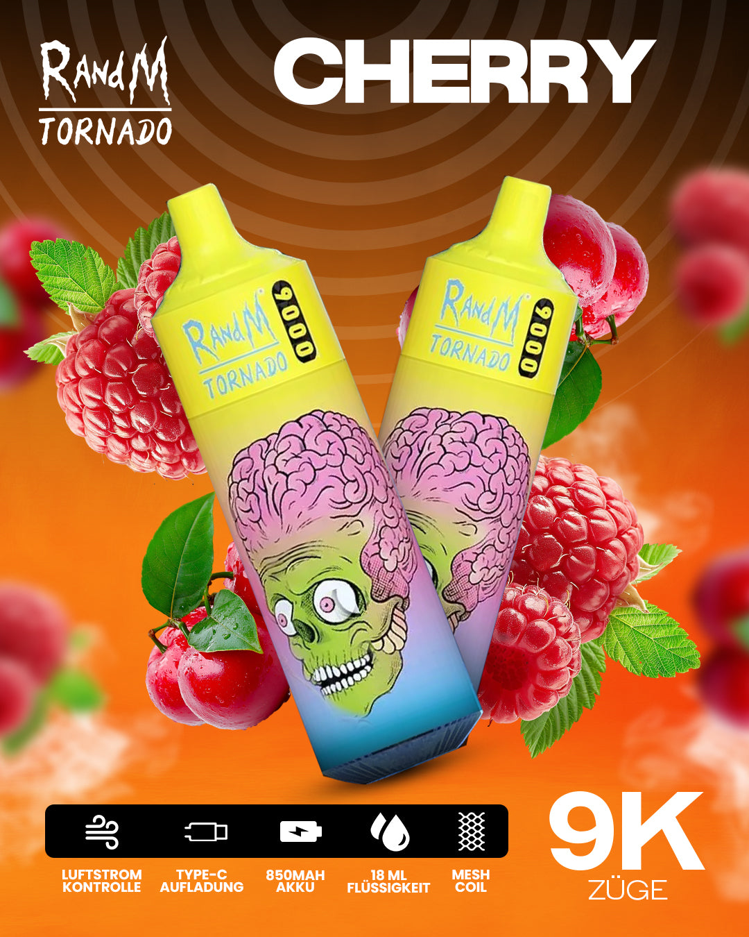 Cherry - RandM Tornado Vape - Offizieller Store