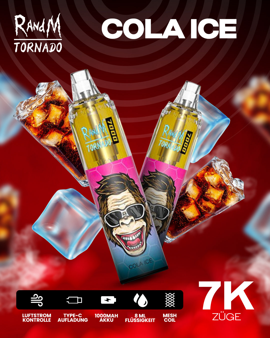 Cola Ice - RandM Tornado Vape - Offizieller Store