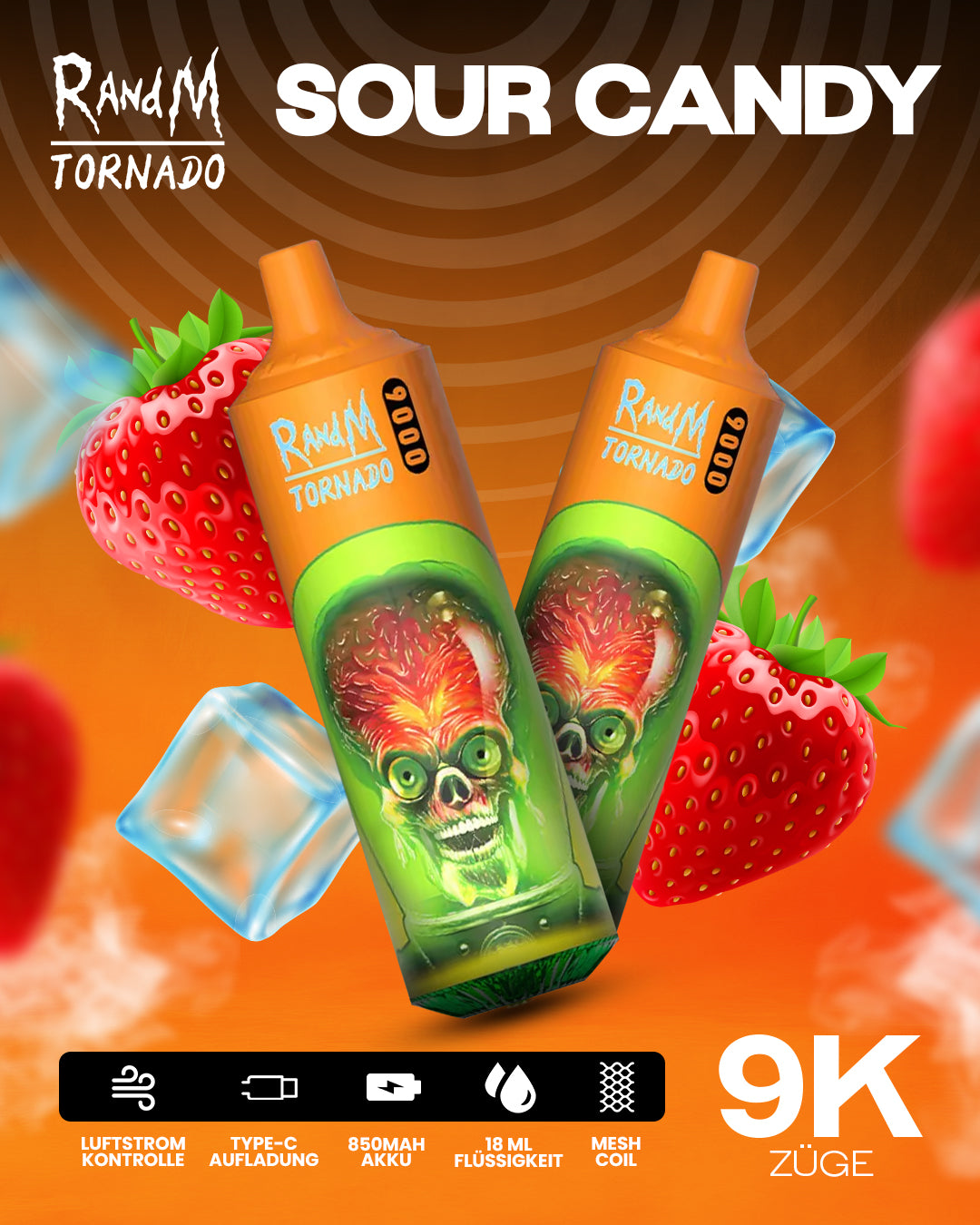 Sour Candy - RandM Tornado Vape - Offizieller Store