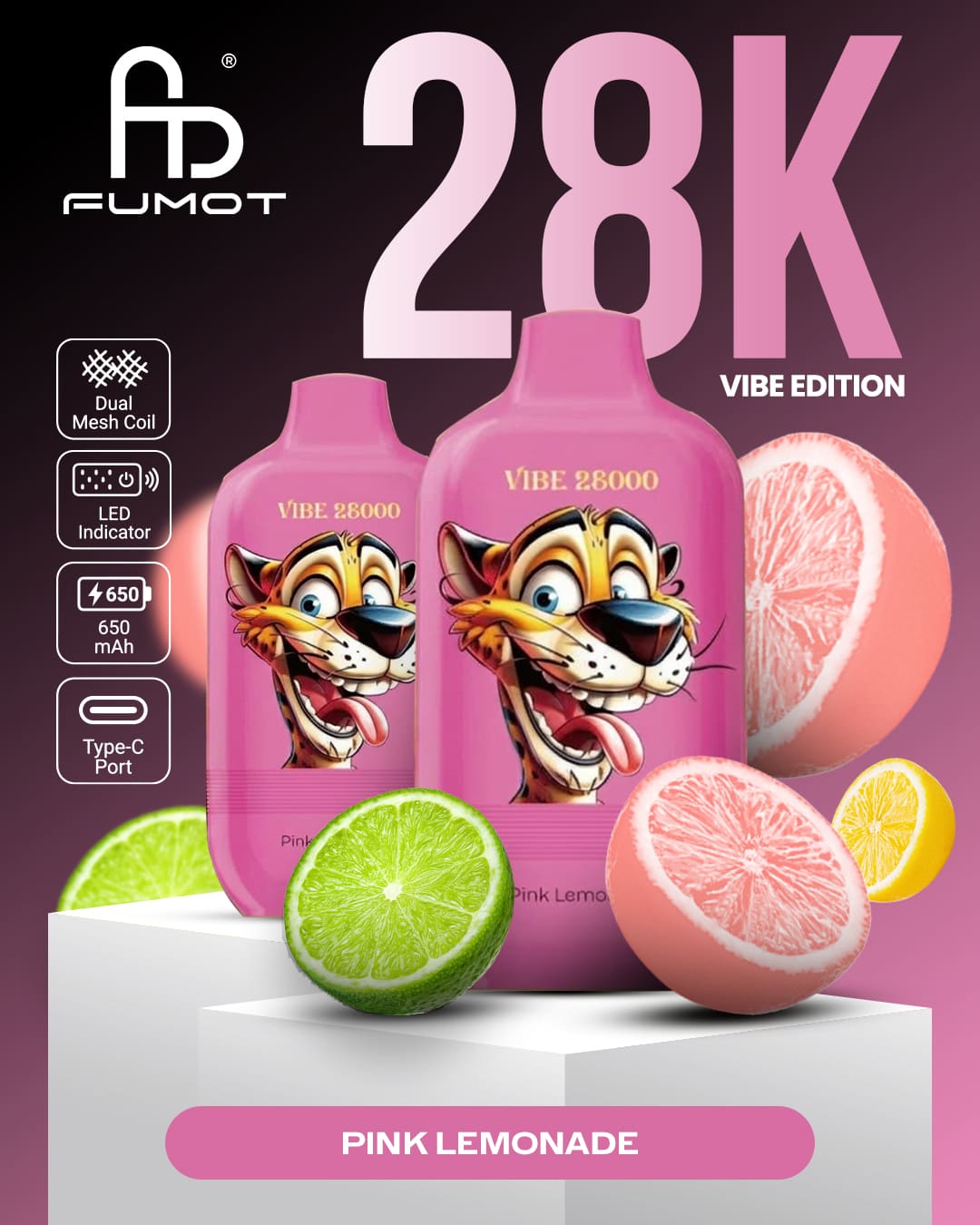 Fumot Vibe 28000 - Pink Lemonade