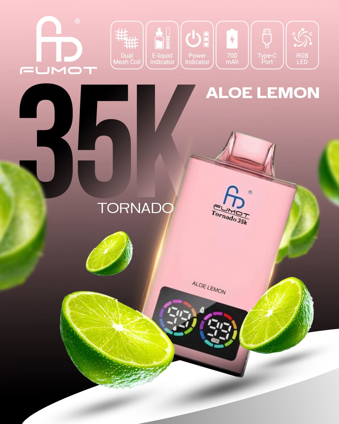 Fumot Tornado 35K - Aloe Lemon