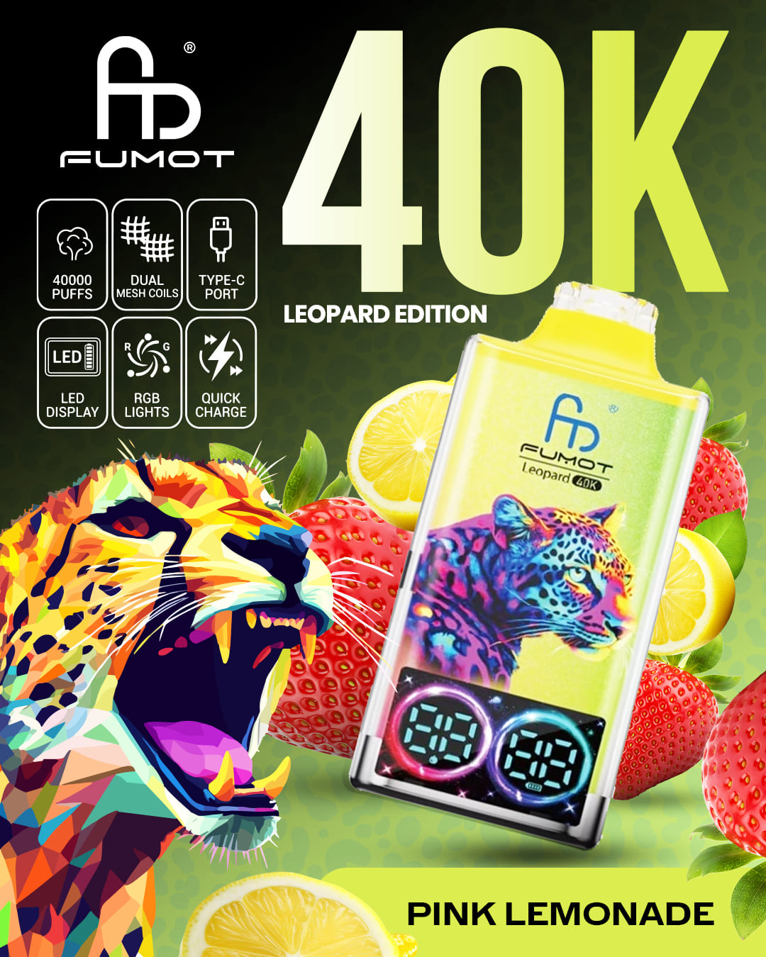 Fumot Leopard 40K - Pink Lemonade