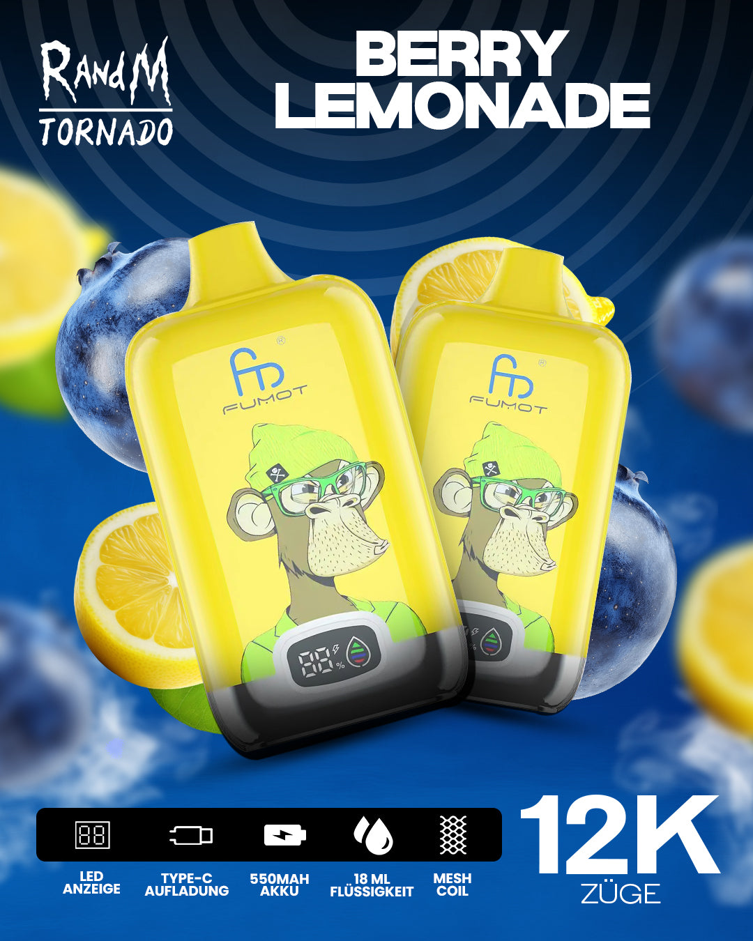 Berry Lemonade - RandM Tornado Vape - Offizieller Store