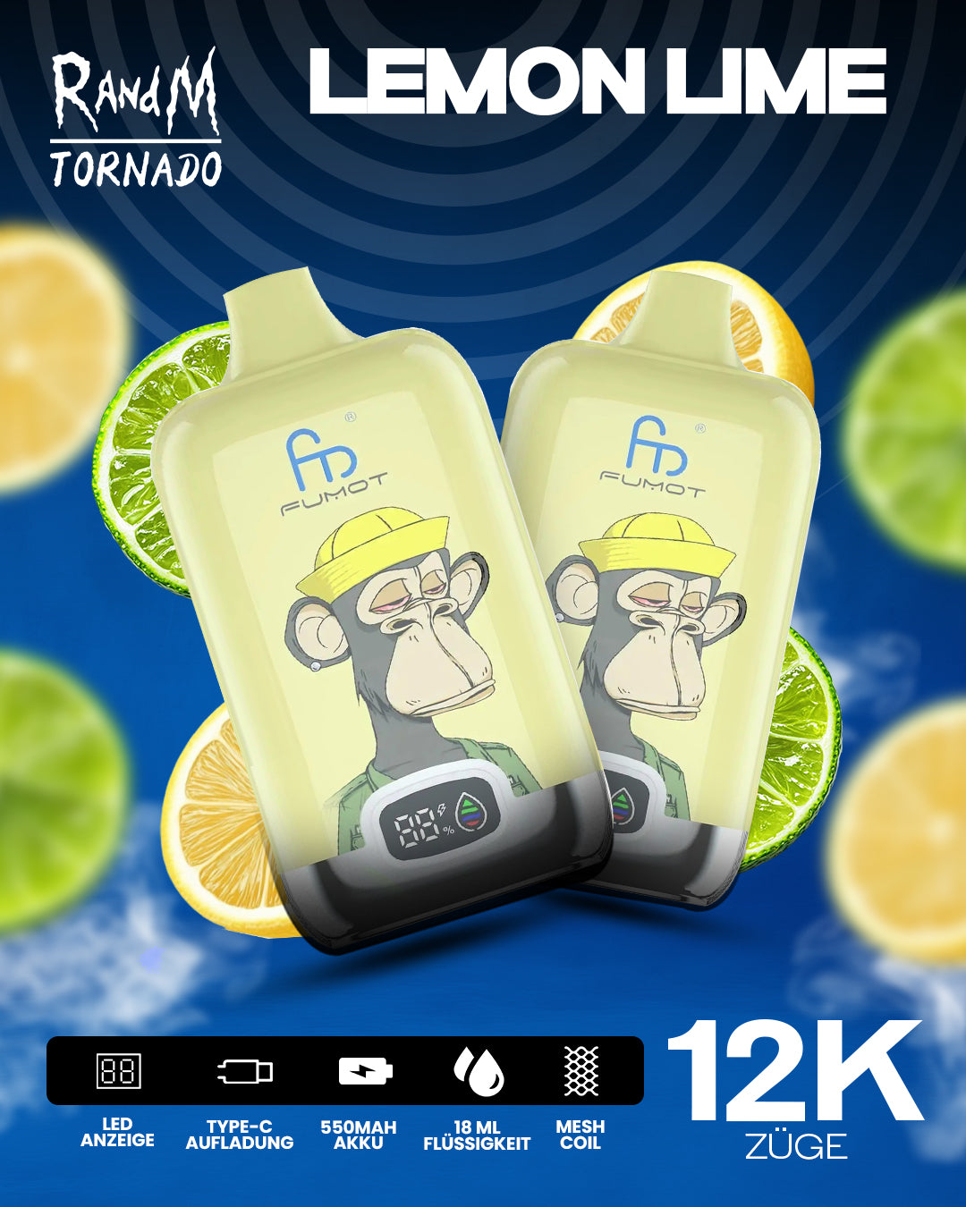 Lemon Lime - RandM Tornado Vape - Offizieller Store