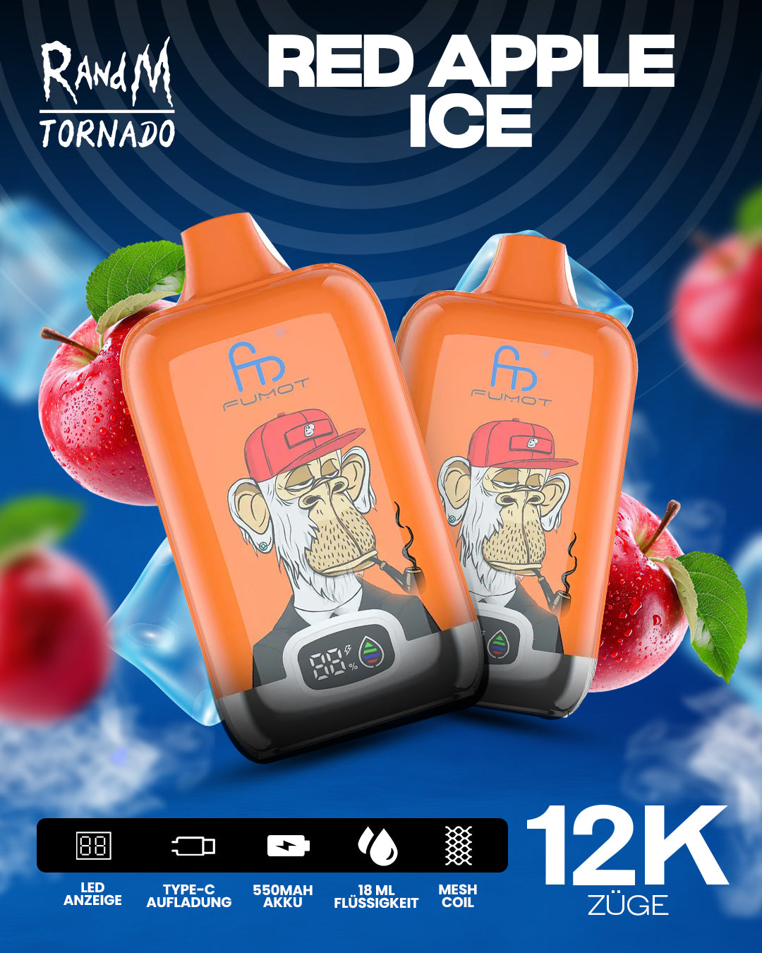 Red Apple Ice - RandM Tornado Vape - Offizieller Store