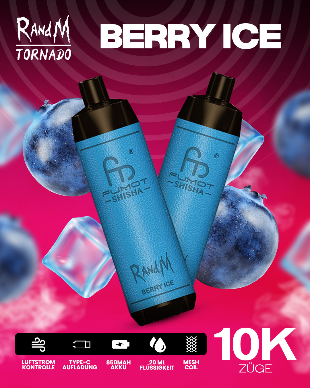 Berry Ice - RandM Tornado Vape - Offizieller Store