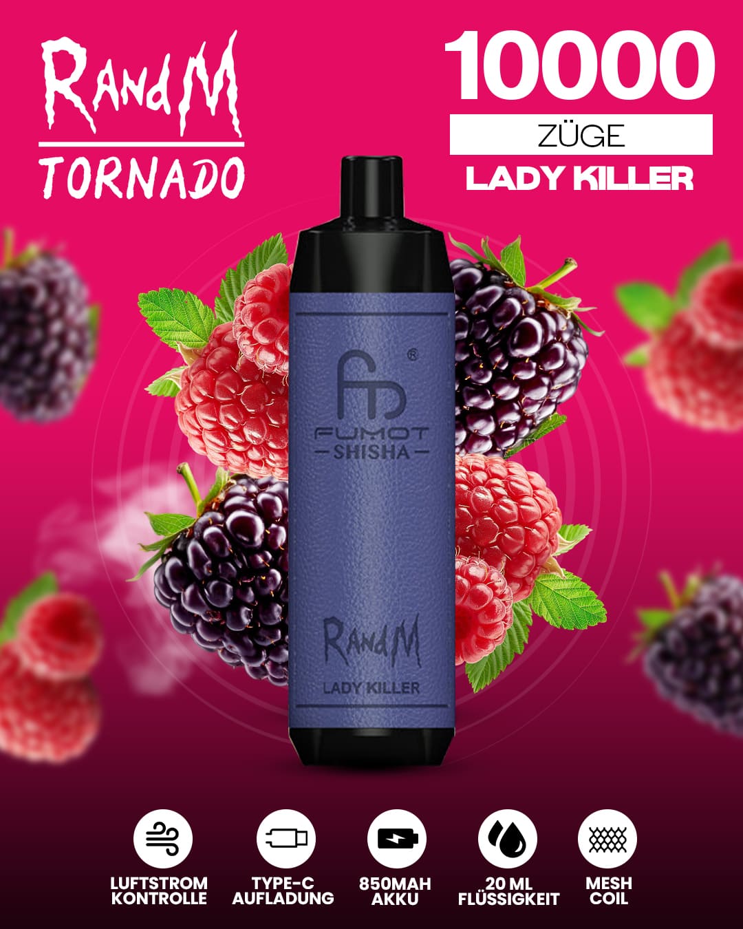 RandM Shisha 10000 - Lady Killer