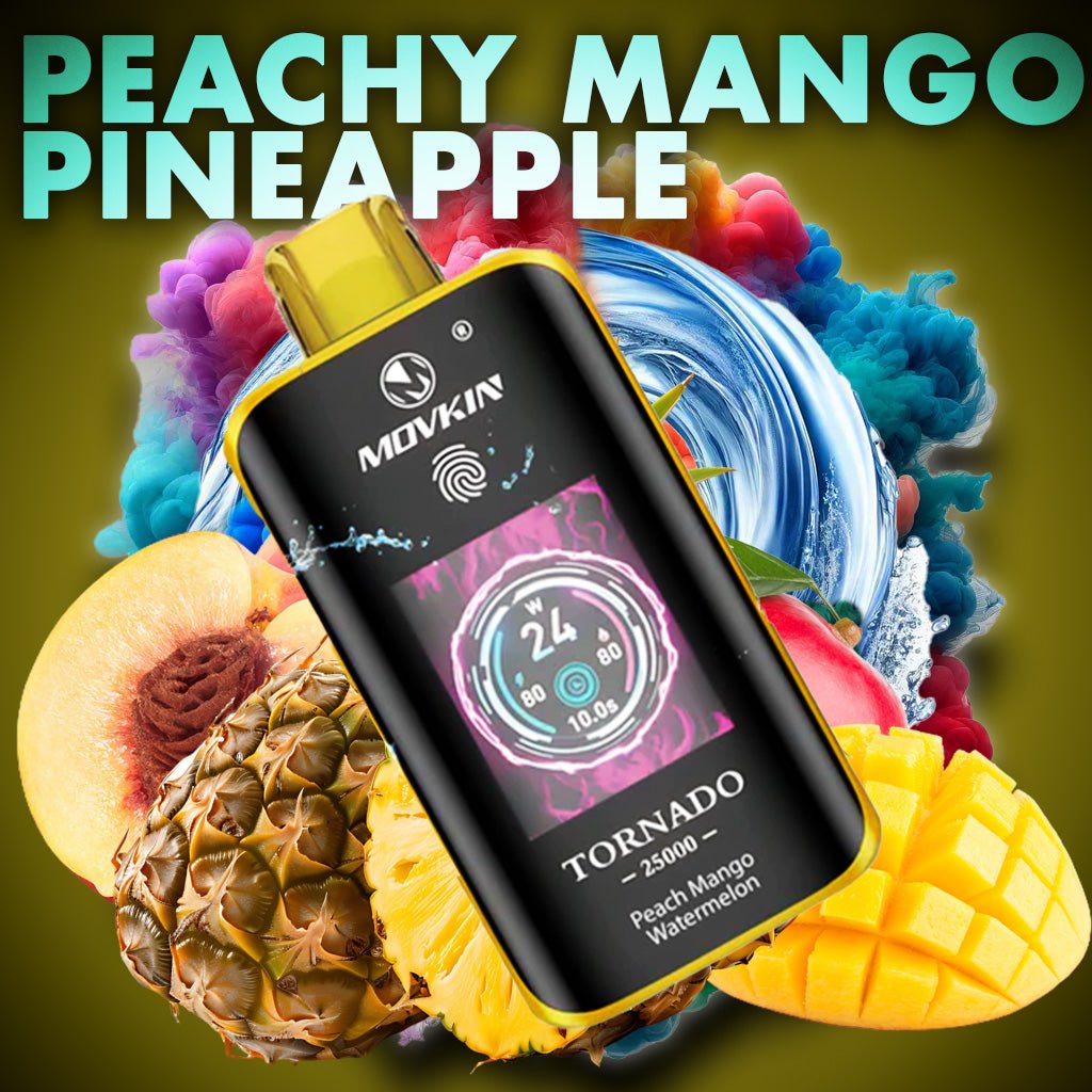RandM Tornado 25000 - Peachy Mango Pineapple Einweg-Vape | 25.000 Züge | Tropische Fusion aus Pfirsich, Mango & Ananas