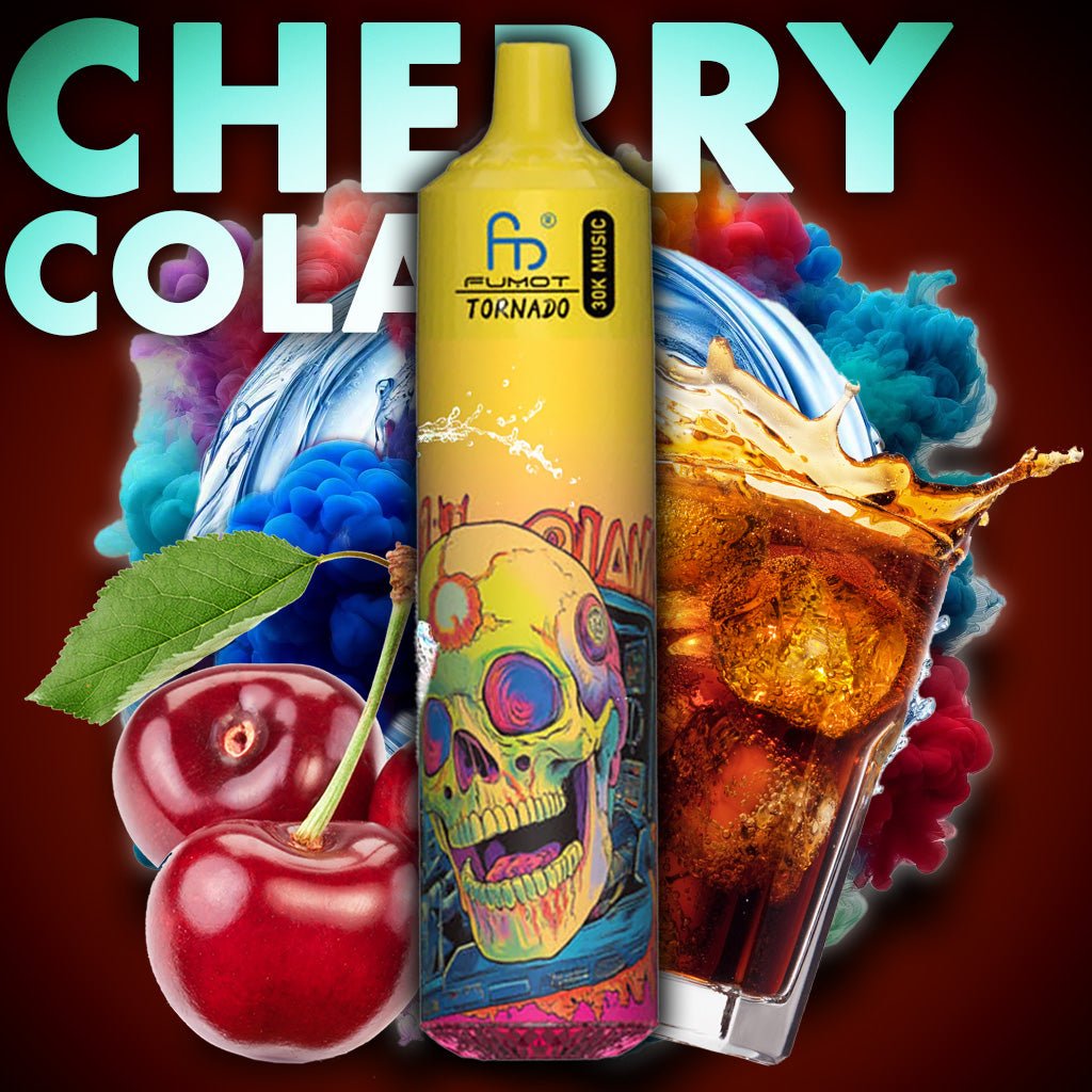 RandM Tornado 30000 - Cherry Cola Einweg-Vape mit 30.000 Zügen und fruchtig-prickelndem Kirsch-Cola-Geschmack