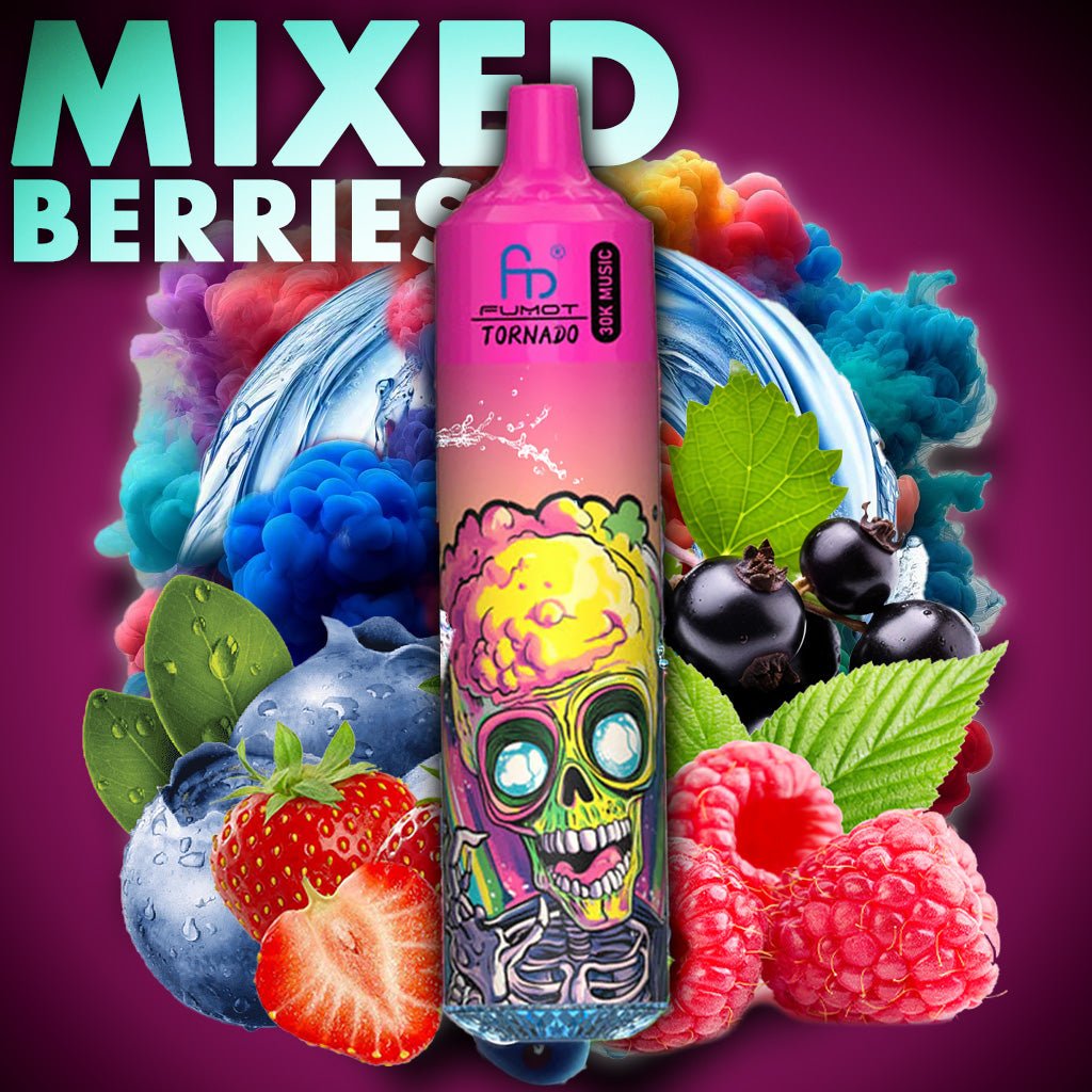 RandM Tornado 30000 - Mixed Berries Einweg-Vape mit 30.000 Zügen und intensiver Beerenmischung für fruchtig-säuerlichen Genuss