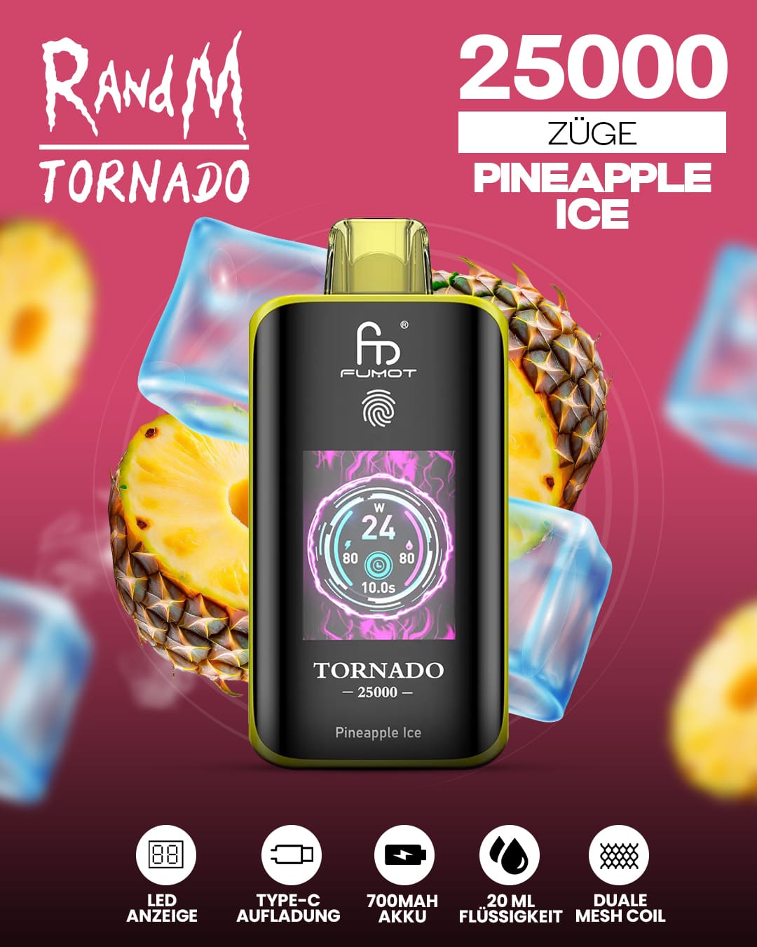 Tornado Vape 25000 - Pineapple Ice