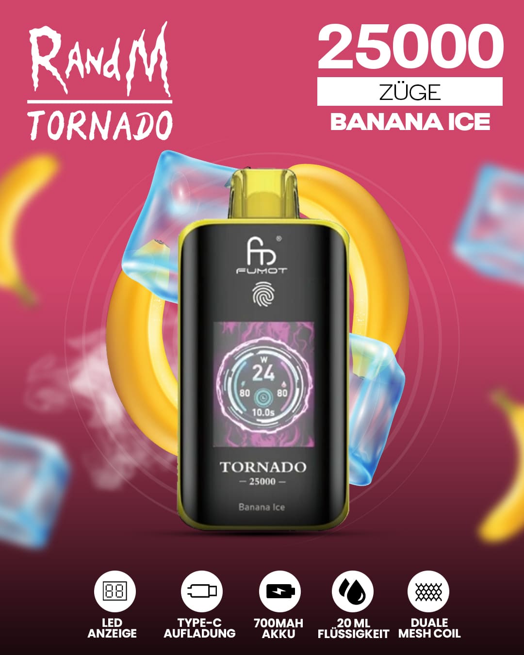 Tornado Vape 25000 - Banana Ice