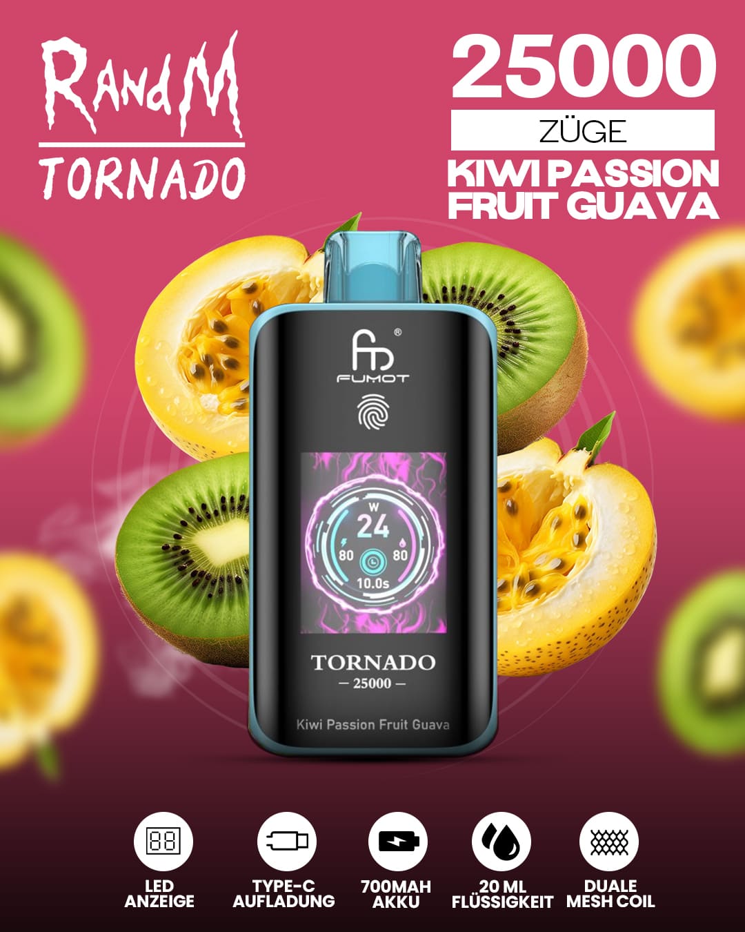 Tornado Vape 25000 - Kiwi Passionfruit Guava