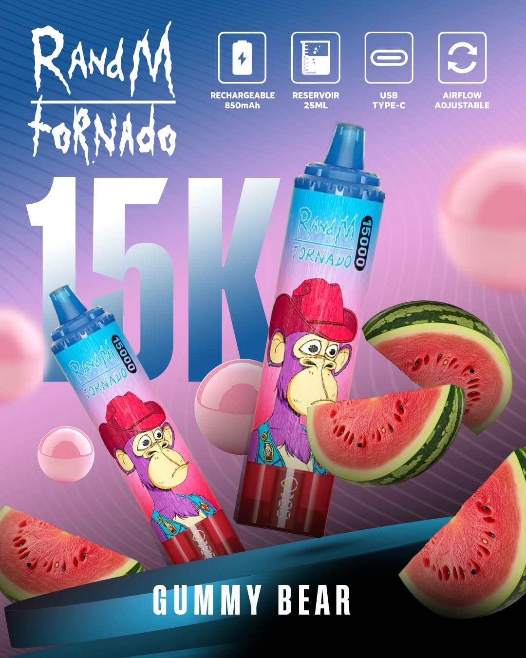 Tornado Vape 15000 - Gummy Bear