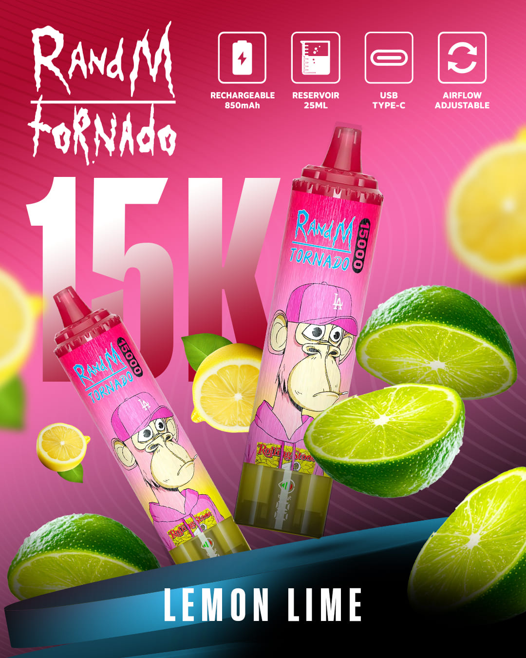 Tornado Vape 15000 - Lemon & Lime