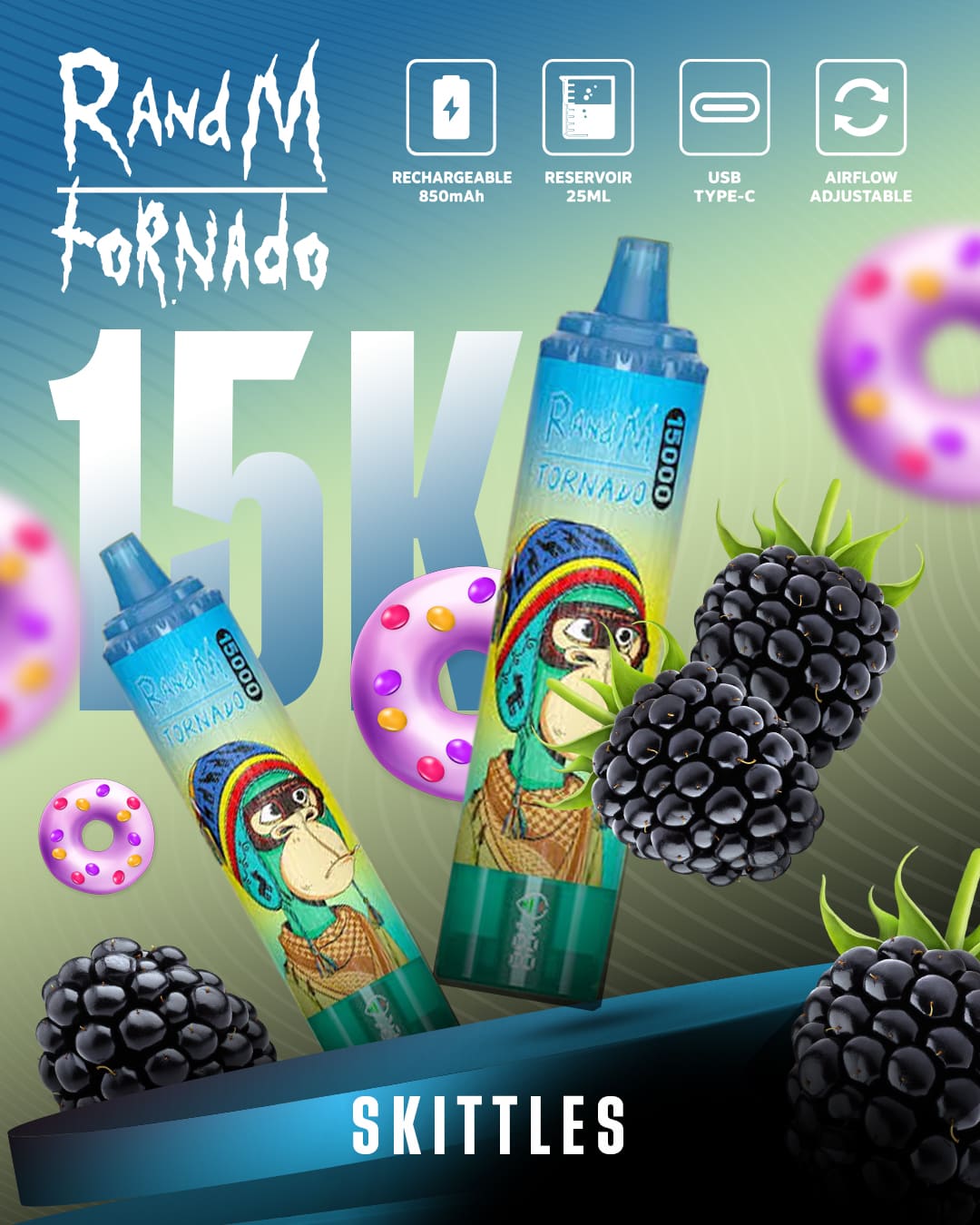 Tornado Vape 15000 - Skittles
