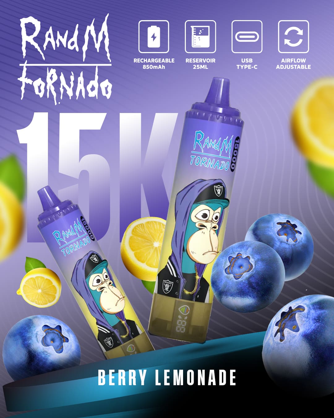 Tornado Vape 15000 - Berry Lemonade