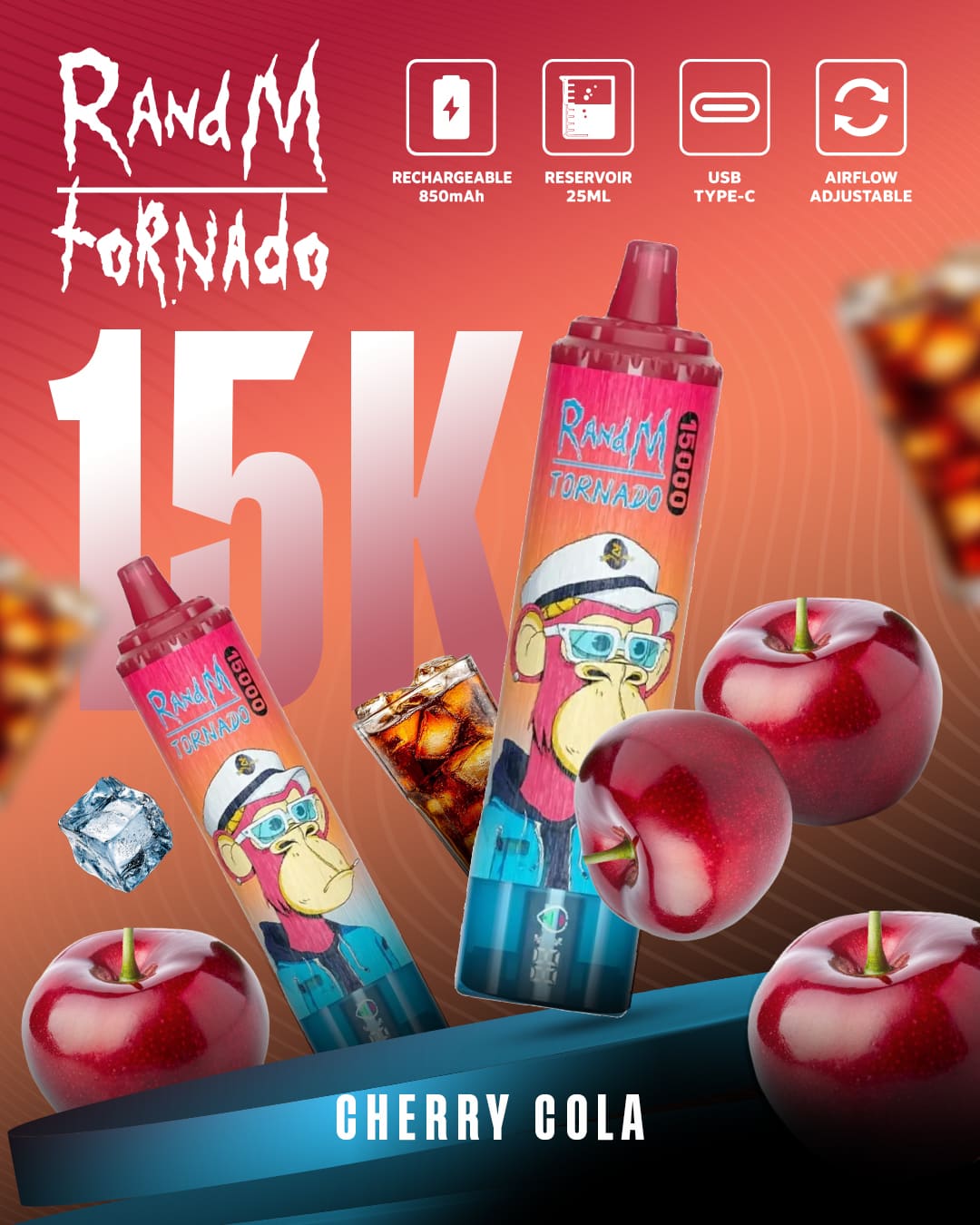 Tornado Vape 15000 - Cherry Cola