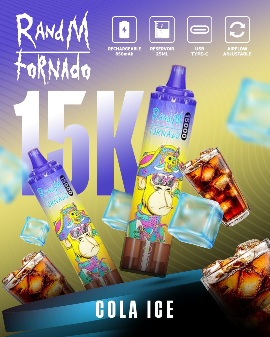 Tornado Vape 15000 - Cola Ice