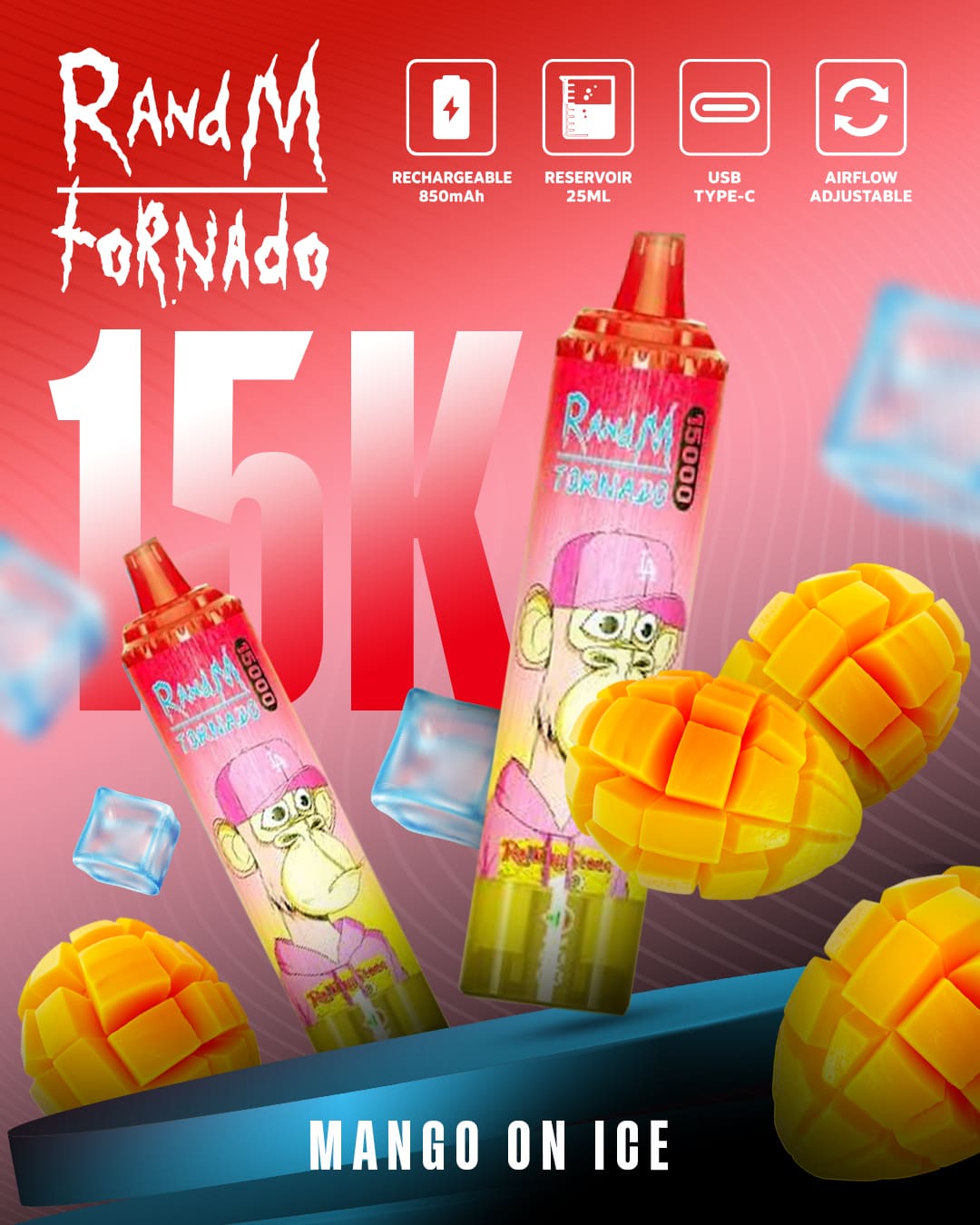 Tornado Vape 15000 - Mango on Ice