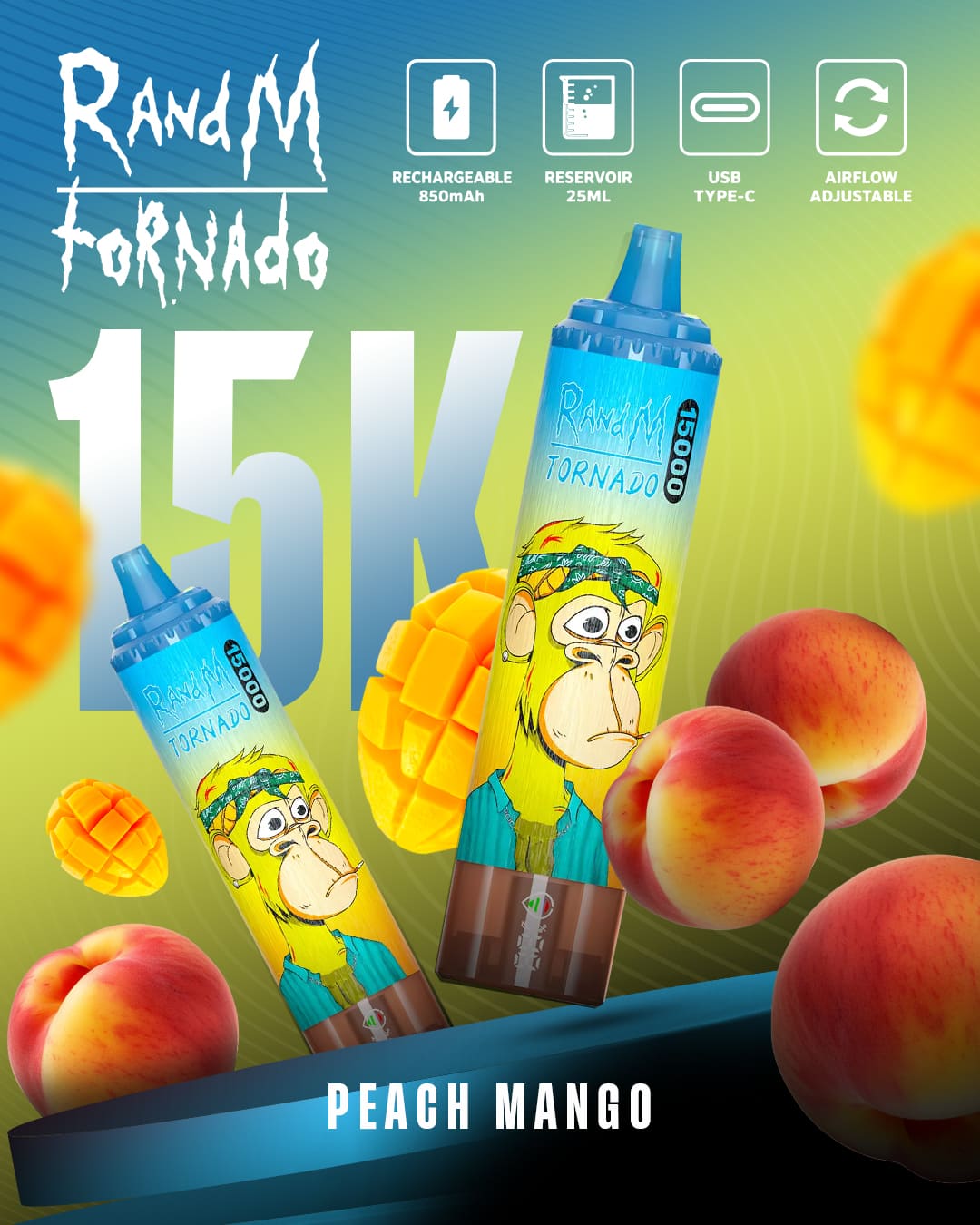 Tornado Vape 15000 - Peach Mango
