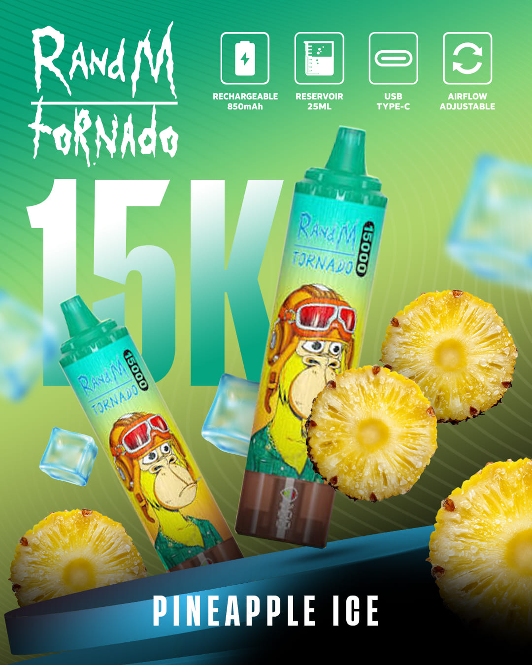 Tornado Vape 15000 - Pineapple Ice