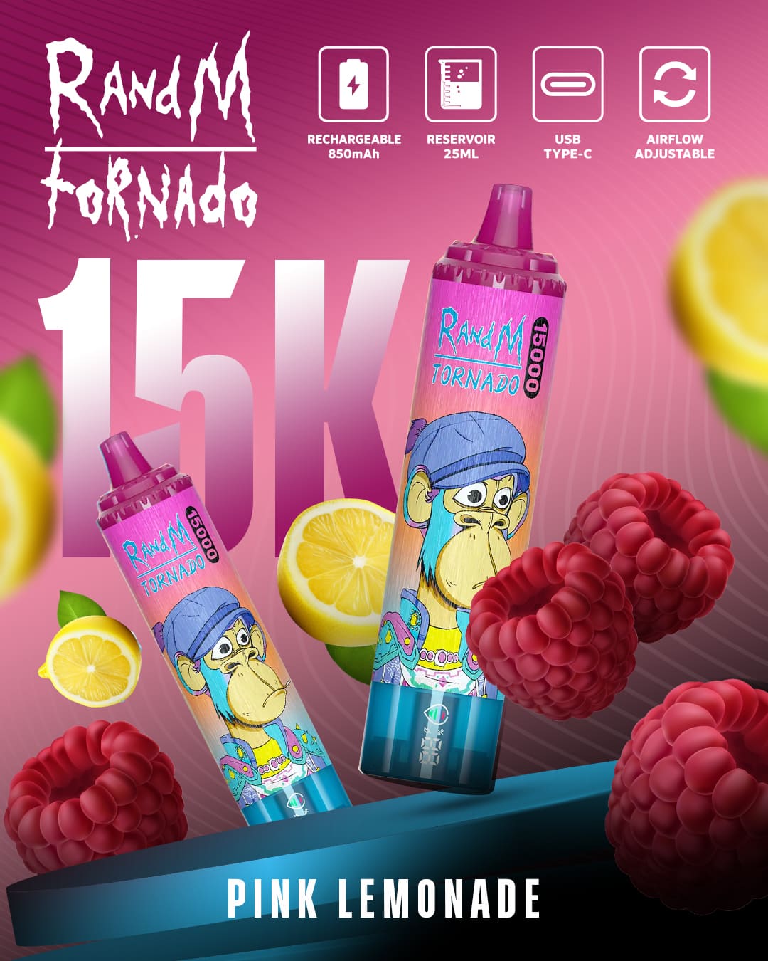 Tornado Vape 15000 - Pink Lemonade