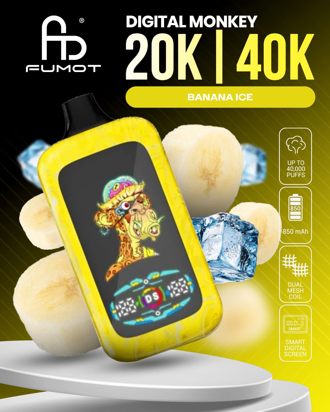 Fumot Digital Monkey 20K/40K - Banana Ice