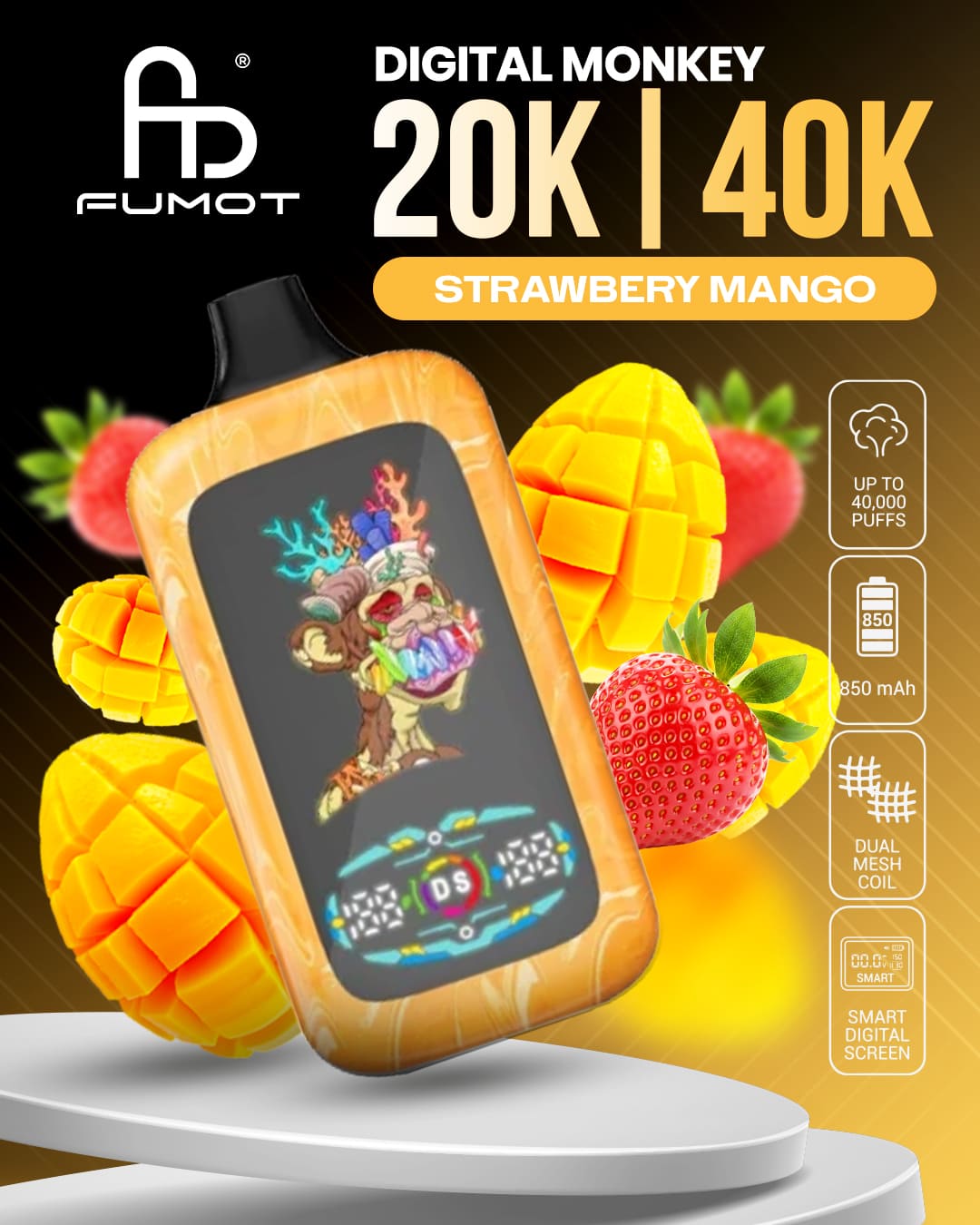 Fumot Digital Monkey 20K/40K - Strawberry Mango