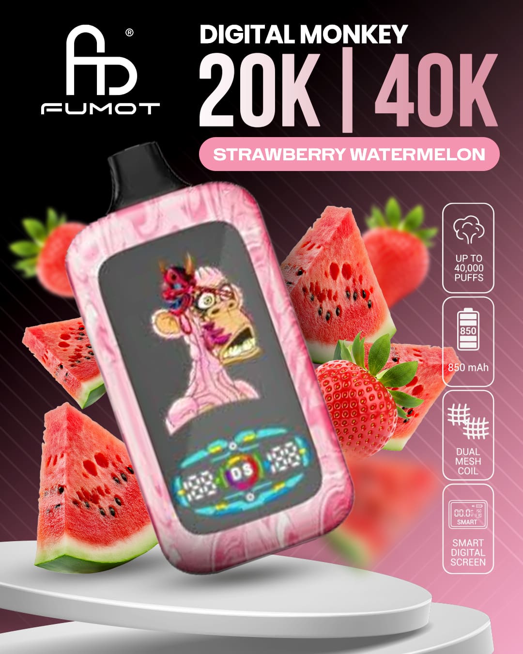 Fumot Digital Monkey 20K/40K - Strawberry Watermelon