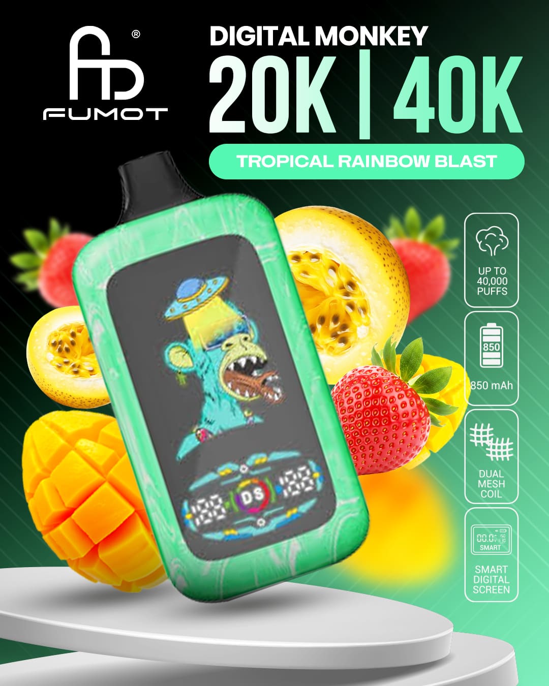Fumot Digital Monkey 20K/40K - Tropical Rainbow Blast