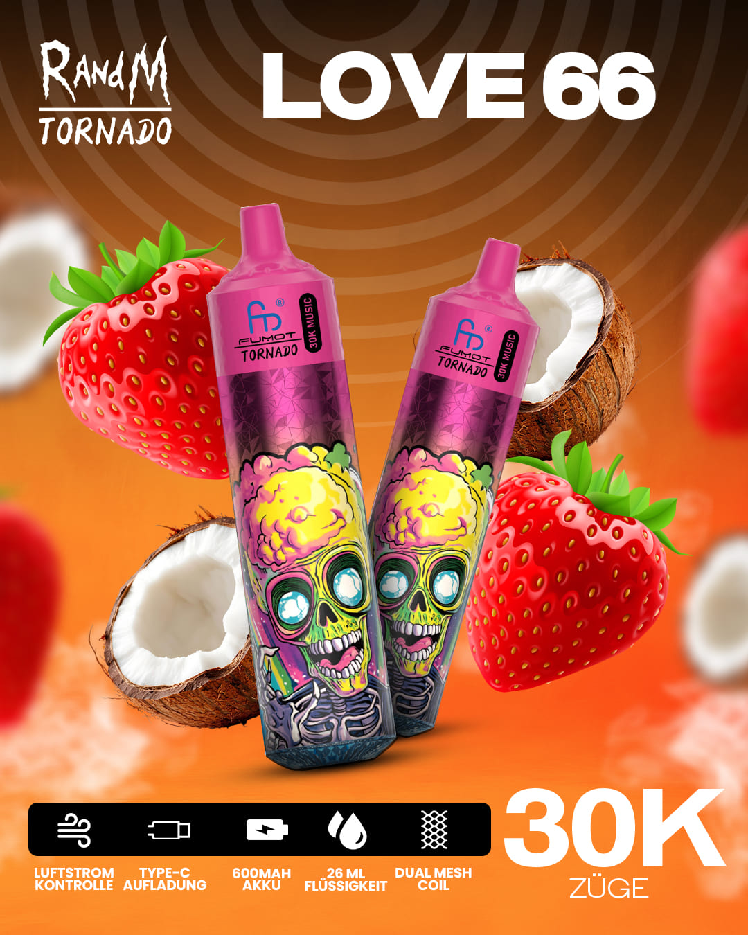 Tornado Vape 30000 - Love 66