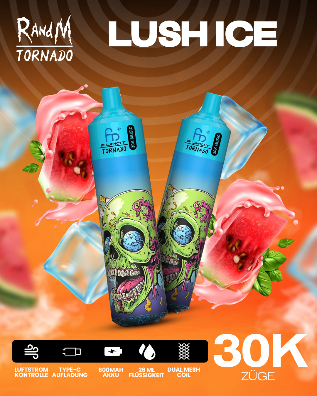 Tornado Vape 30000 - Lush Ice