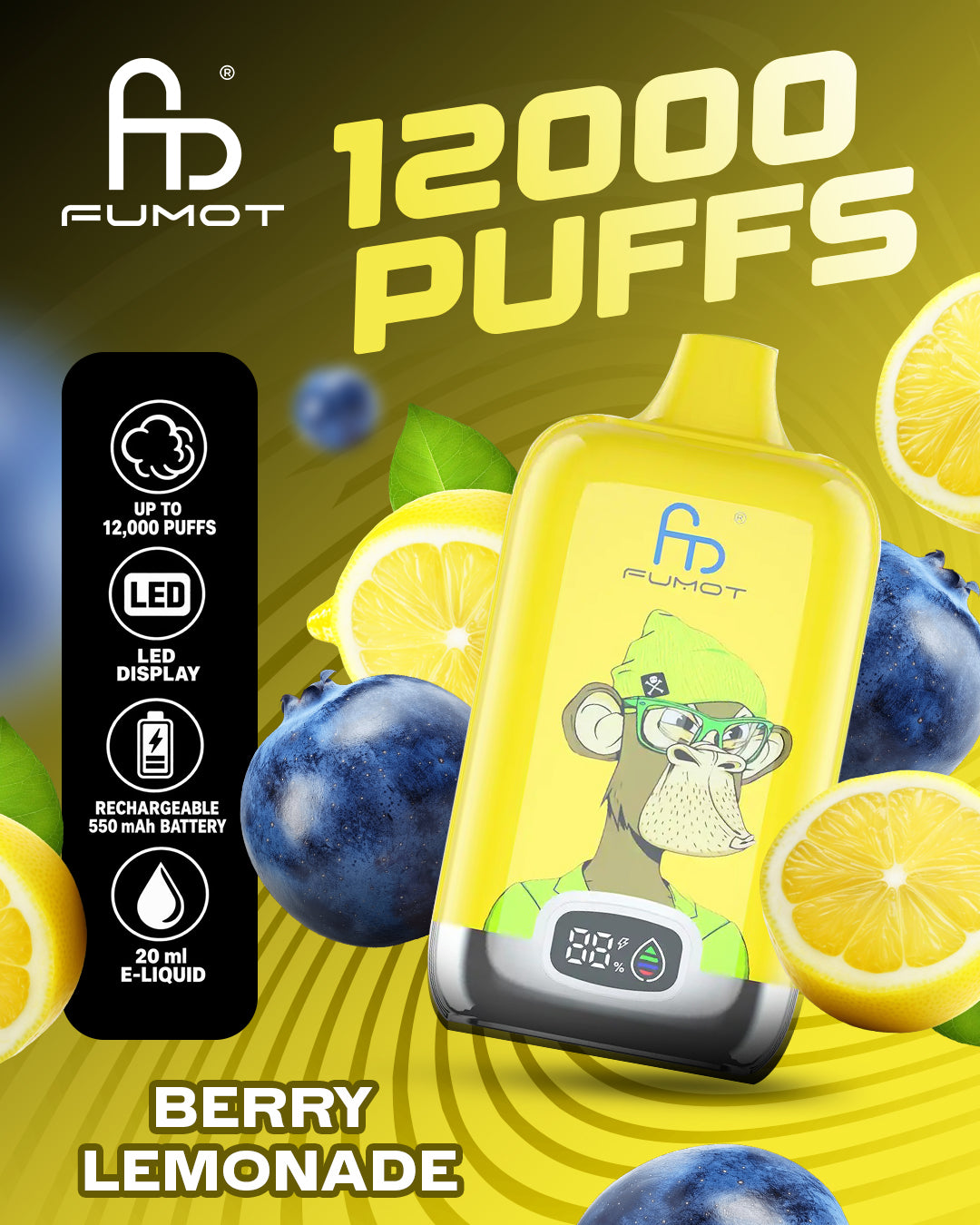 Fumot Vape 12000 - Berry Lemonade