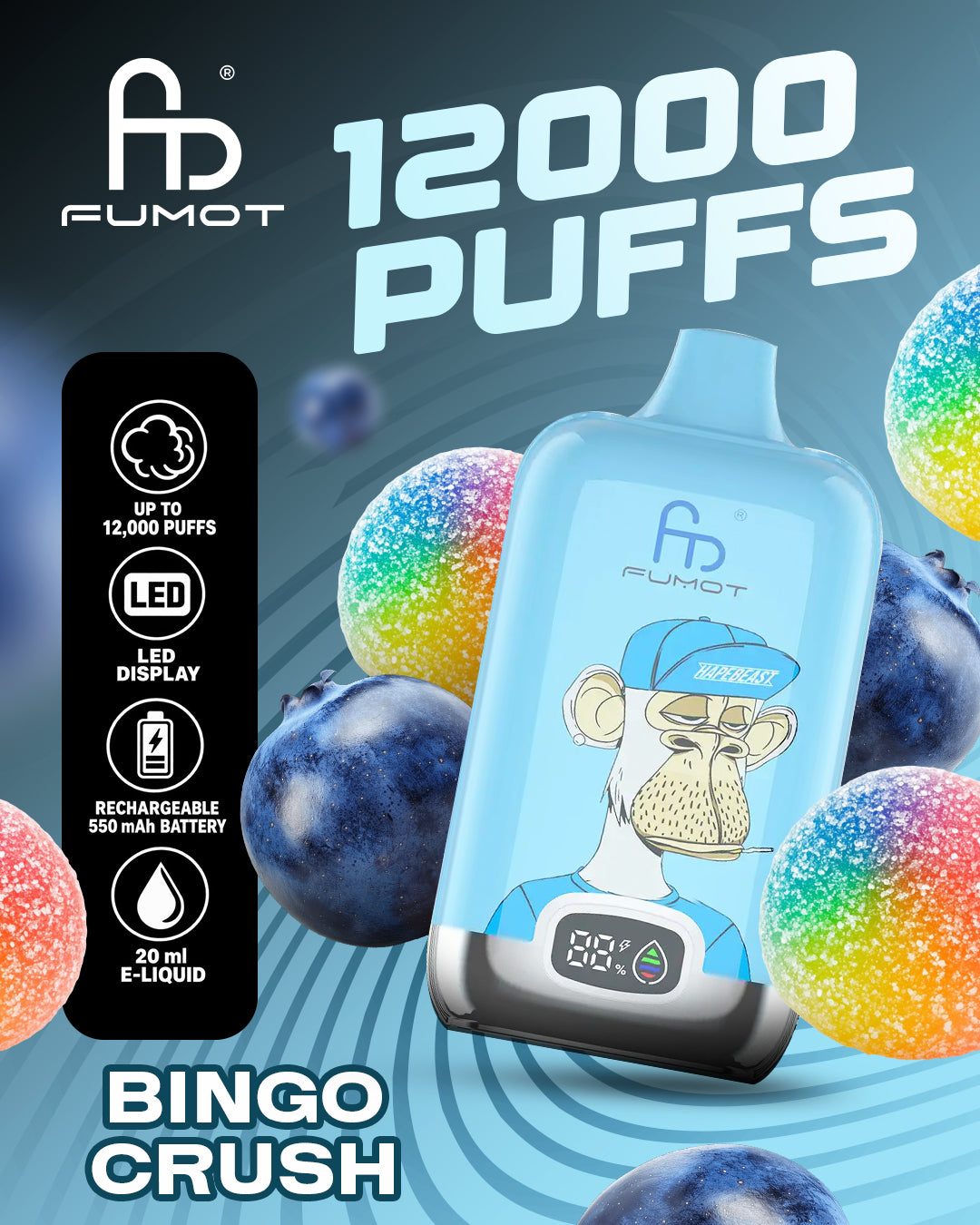 Fumot Vape 12000 - Bingo Crush