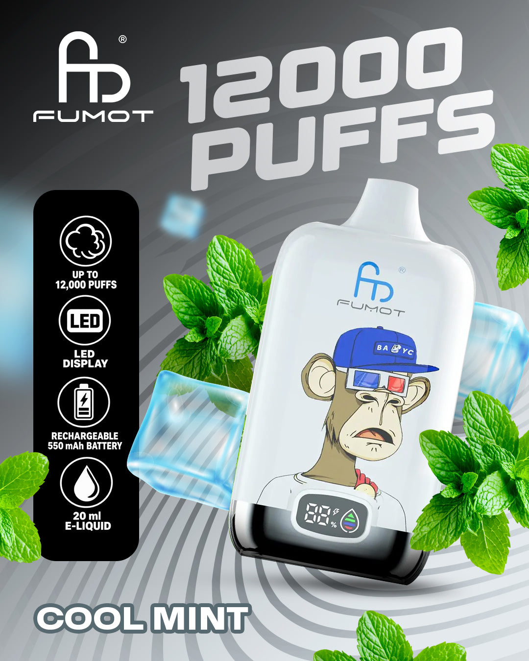 Fumot Vape 12000 - Cool Mint
