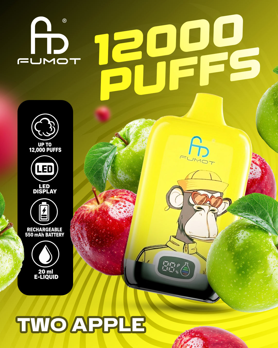 Fumot Vape 12000 - Two Apple