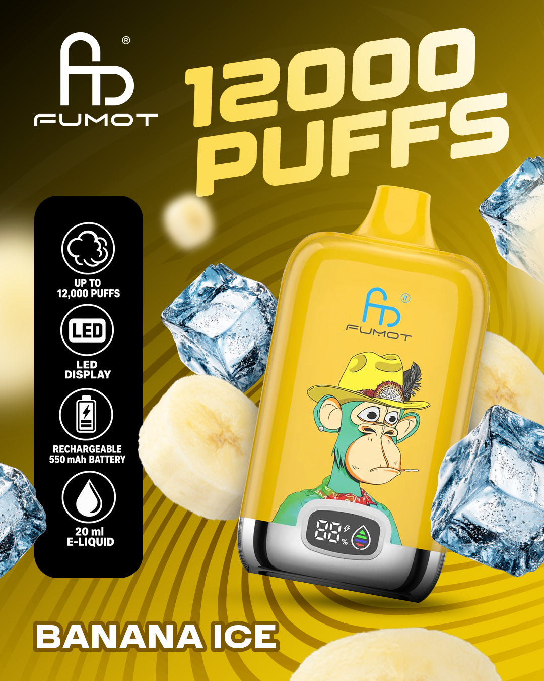 Fumot Vape 12000 - Banana Ice