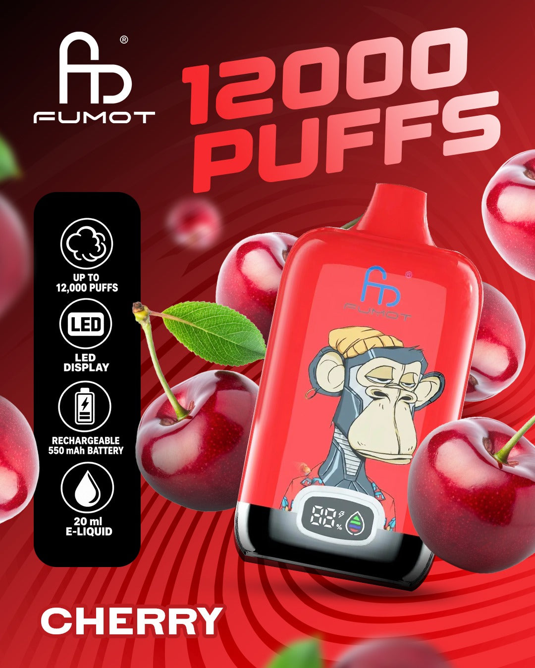 Fumot Vape 12000 - Cherry