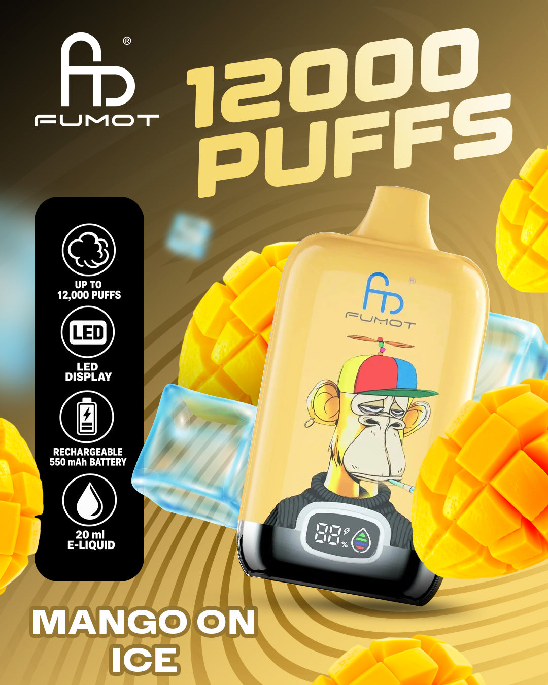 Fumot Vape 12000 - Mango On Ice