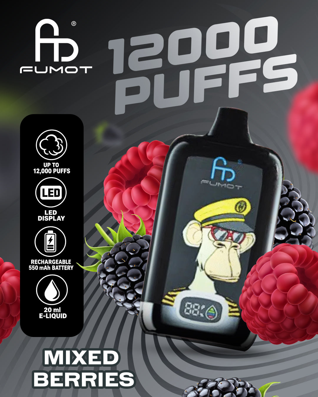 Fumot Vape 12000 - Mixed Berries